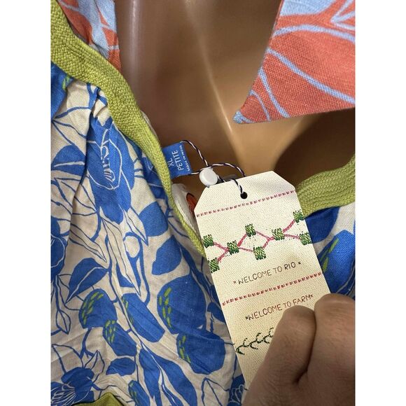 Farm Rio x Anthropologie Linen Blend Tiered Rickrack Midi Dress - Picture 6 of 7